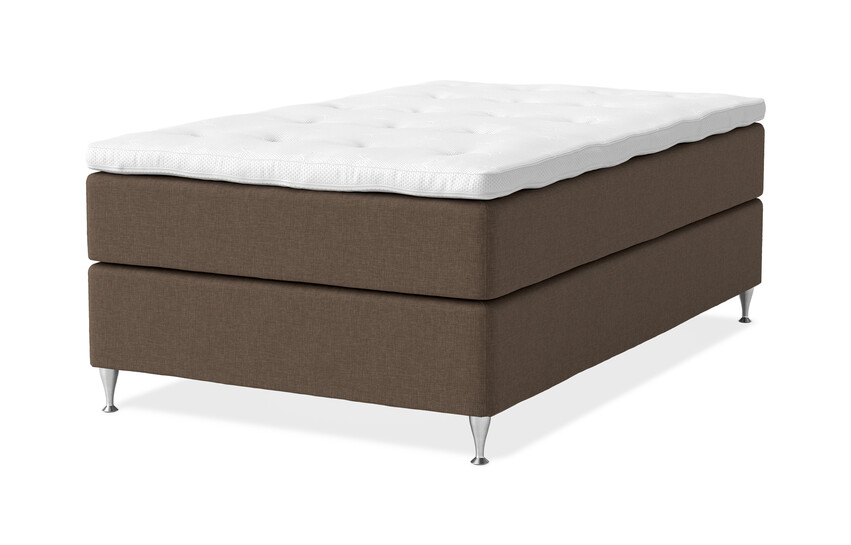 Dream Delux - Kontinentalsäng, enkelsäng med bäddmadrass Dream Delux vit - Brun