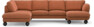 Madison Lux - 2-sits soffa med divan vänster och schäslong höger - Orange