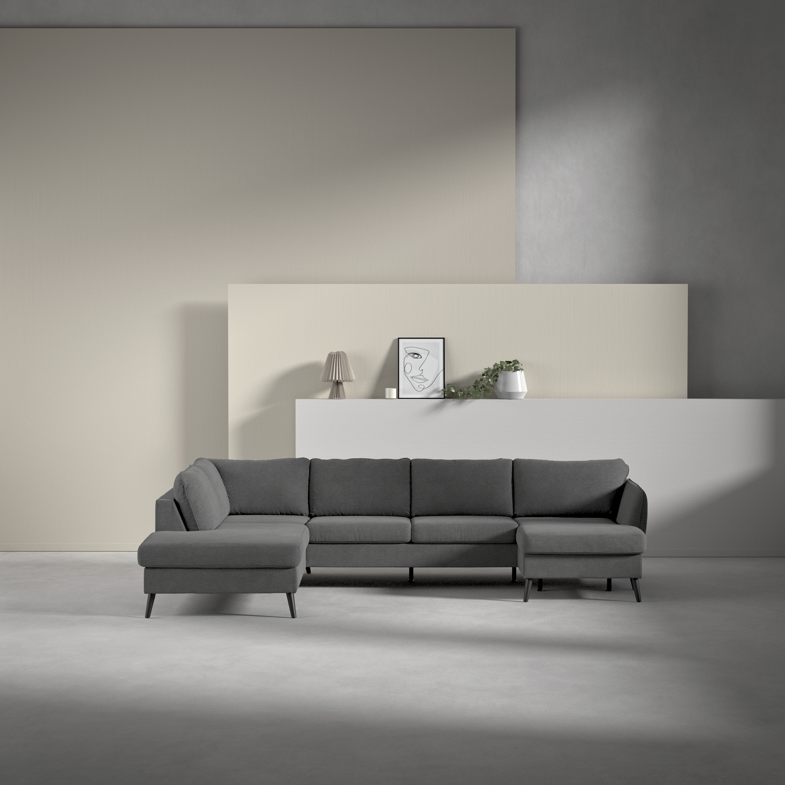 County - 3-sits soffa med divan vänster och schäslong höger - inspiration