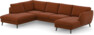 Madison Lux - 2-sits soffa med divan vänster och schäslong höger - Röd