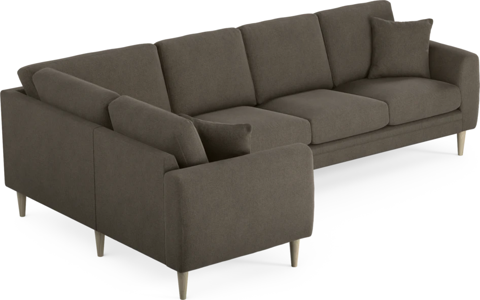 Eden - Hörnsoffa, 1+3-sits - Brun