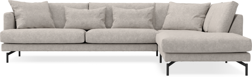 Harper - 3-sits soffa med divan höger - Grå