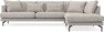 Harper - 3-sits soffa med divan höger - Grå
