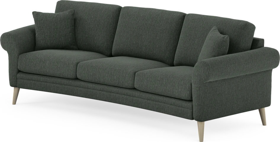 Eden - 3-sits soffa svängd - Grön