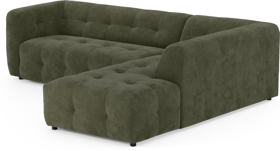 Bella - 3-sits soffa med divan höger - Grön