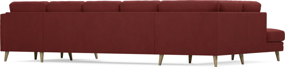 Eden - 3-sits soffa med divan vänster och schäslong höger - Röd