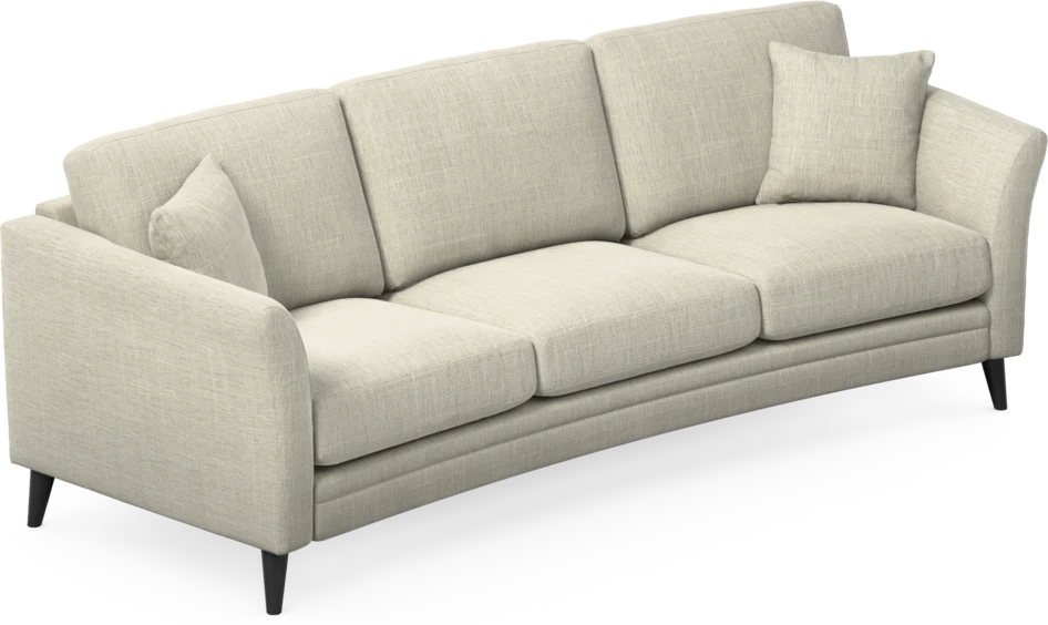 Eden - 3-sits soffa svängd - Beige