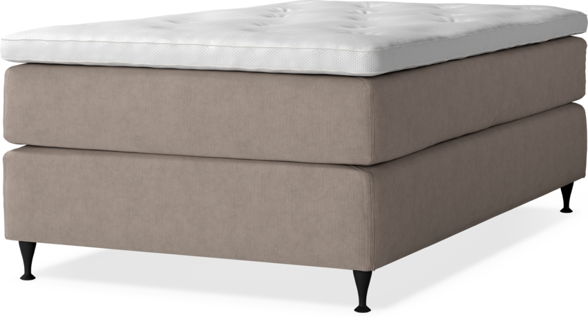 Delux Dream - Kontinentalsäng, enkelsäng med bäddmadrass - Beige