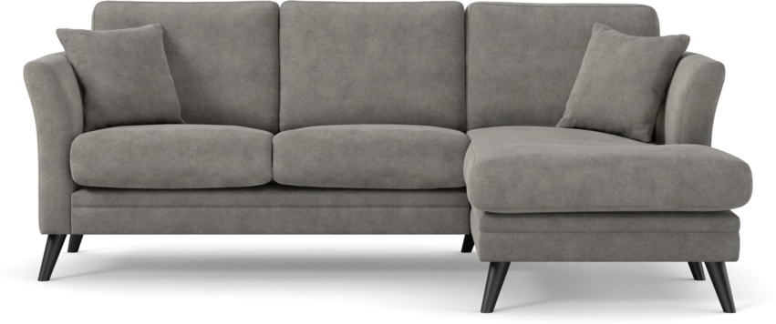 Eden - 2-sits soffa med schäslong - Grå