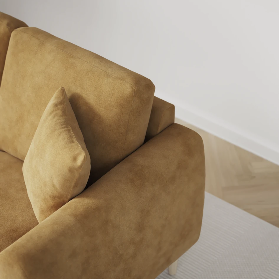 Eden - 3-sits soffa - Gul