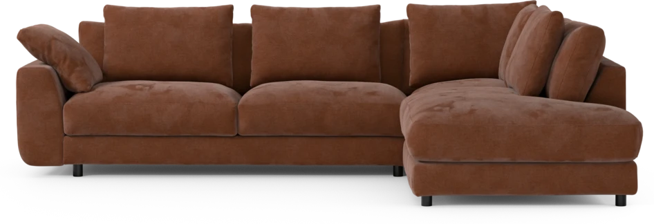 Amie - 3-sits med divan höger - Orange