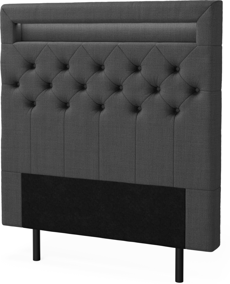New York led - Sänggavel, 90-210 cm - Grå