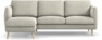 Madison Lux - 2-sits soffa med schäslong vänster - Grå