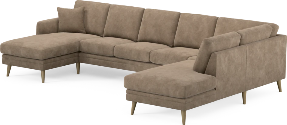 Eden - 3-sits soffa med schäslong vänster och divan höger - Beige