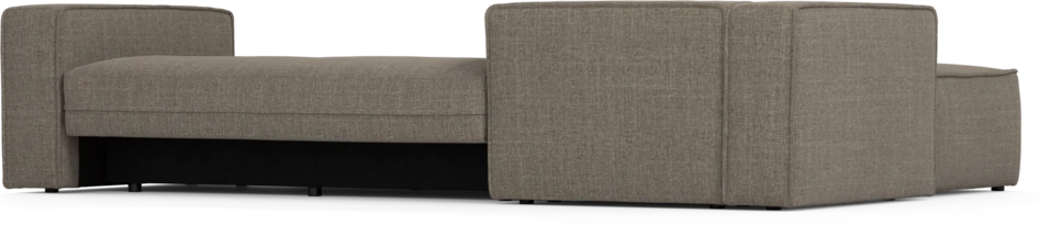 Ide - Bäddsoffa 3-sits med schäslong vänster - Brun