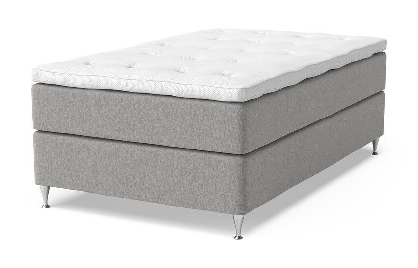 Dream Delux - Kontinentalsäng, enkelsäng med bäddmadrass Sleep Delux vit - Grå