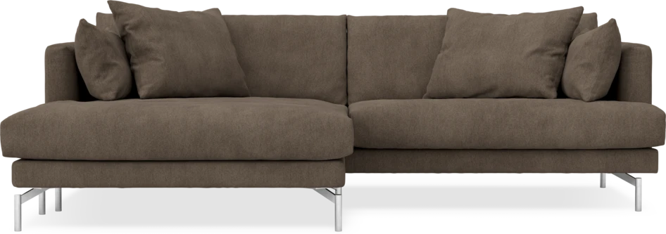 Harper - 4-sits med schäslong XL vänster - Brun