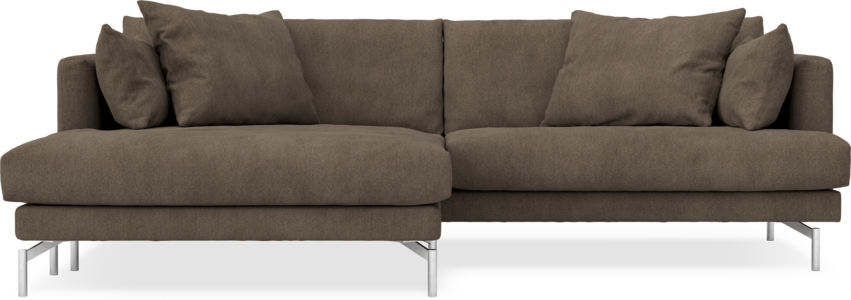 Harper - 4-sits med schäslong XL vänster - Brun