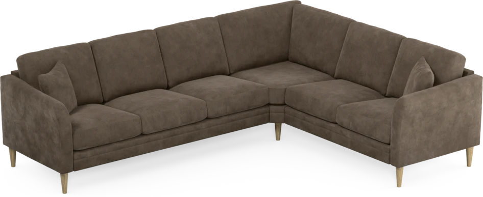 Eden - Hörnsoffa, 3+2-sits - Brun