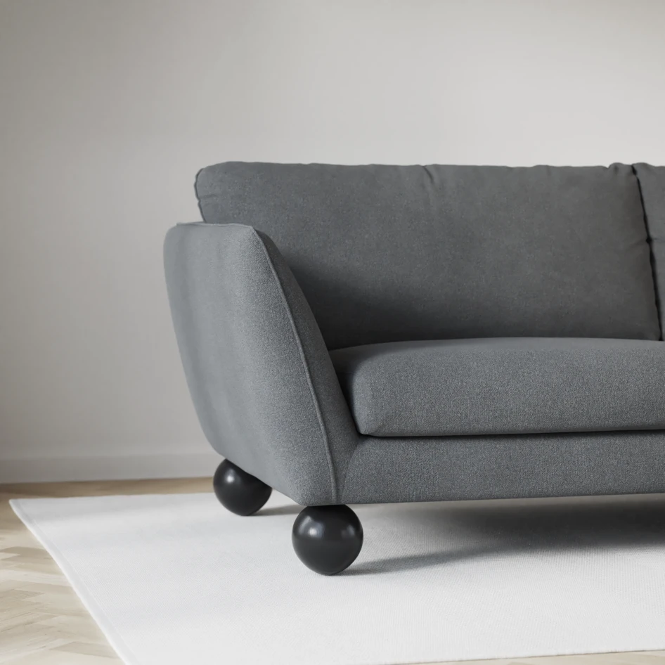 Madison Lux - 2-sits soffa med divan vänster och höger - Grå