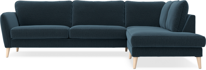 Bridge - 3-sits soffa med divan höger - Blå
