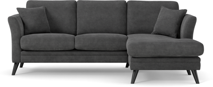 Eden - 2-sits soffa med schäslong - Grå