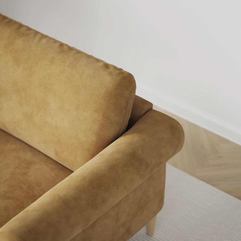 Bridge - 3-sits soffa - Gul