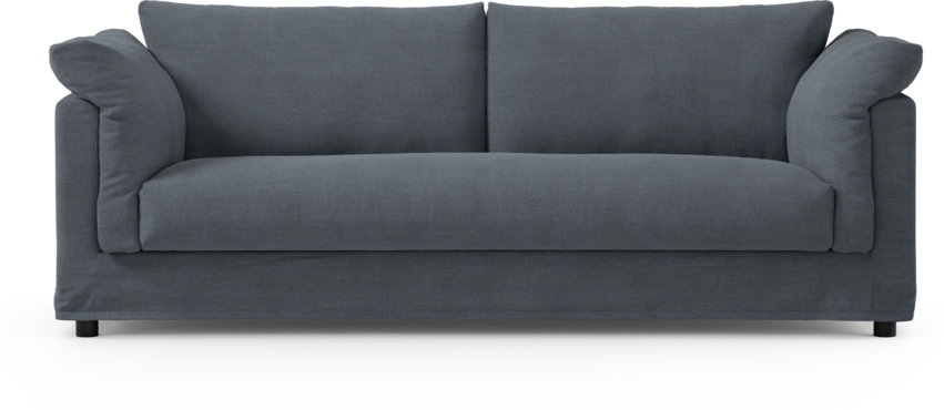 Cherrie - 3-sits soffa, hel dyna och kappa - Blå