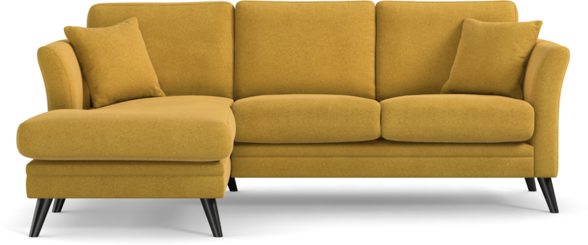 Eden - 2-sits soffa med schäslong - Gul