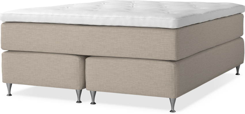 Delux Exclusive - Kontinentalsäng, dubbelsäng med bäddmadrass - Beige
