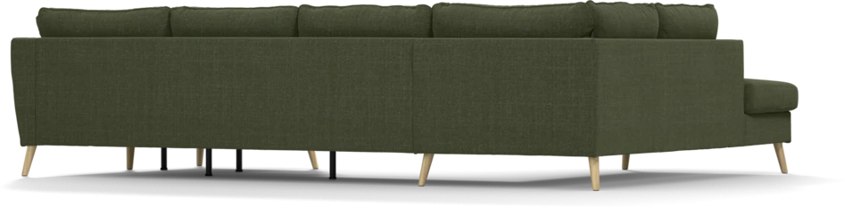 County - 3-sits soffa med divan vänster och schäslong höger - Grön