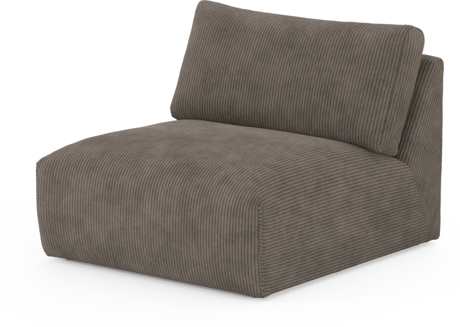 Free - 1,5-sits utan armstöd - Brun