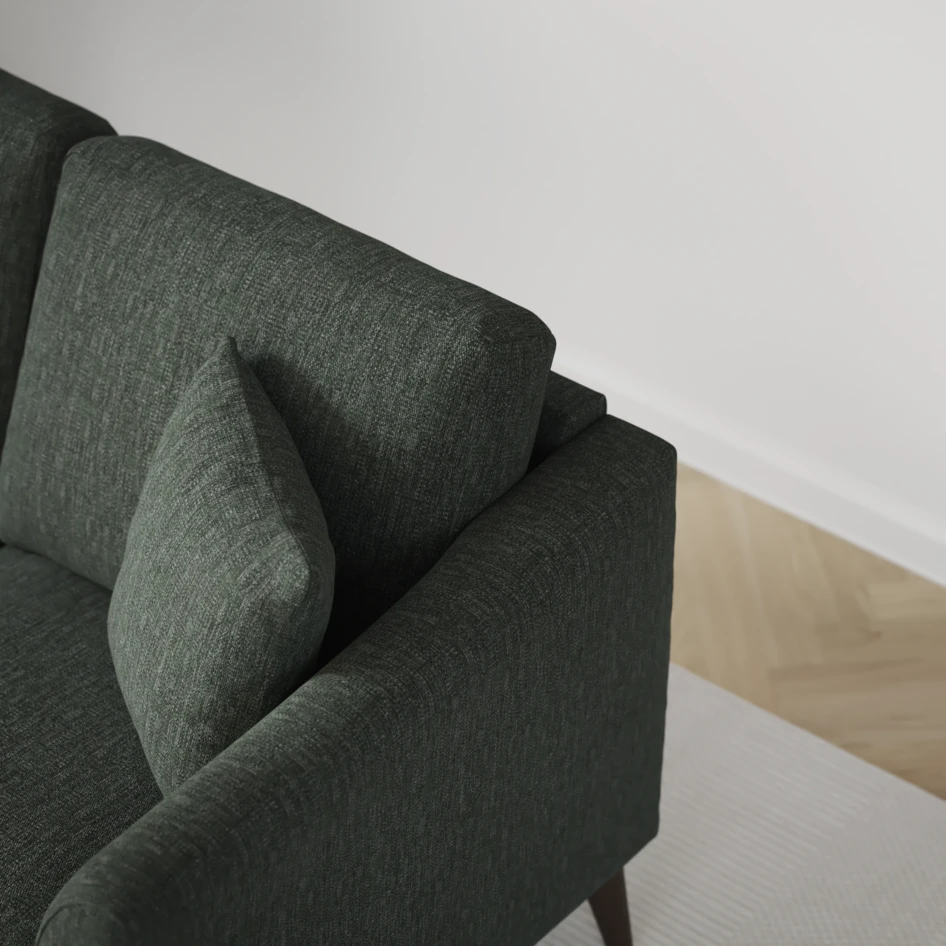 Eden - 3-sits soffa svängd - Grön