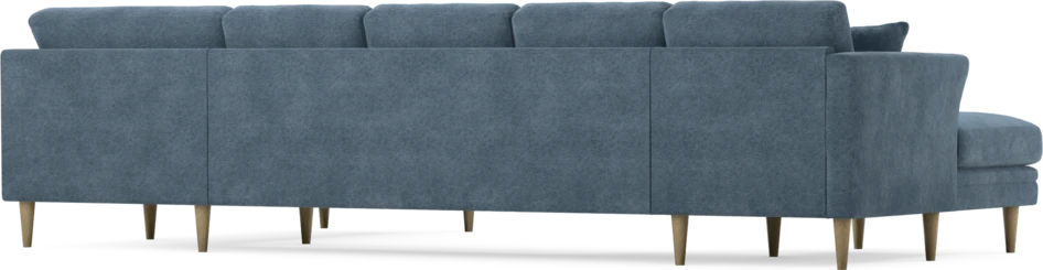 Eden - 3-sits soffa med schäslong vänster och divan höger - Blå