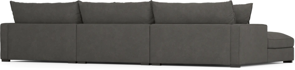 Rossi - 4-sits soffa med schäslong XL vänster - Brun