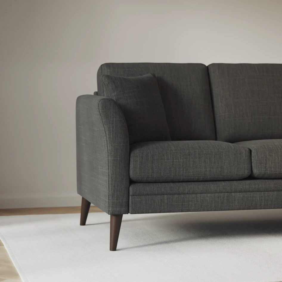 Eden - 3-sits soffa svängd - Grå