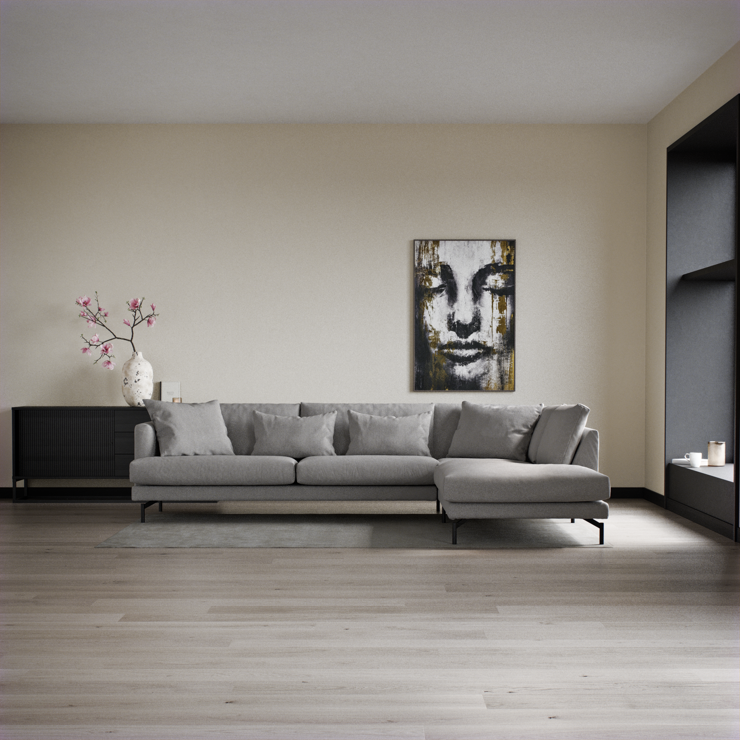 Harper - 3-sits soffa med divan höger - inspiration