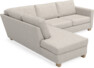 Friday - 2,5-sits soffa med divan vänster - Grå