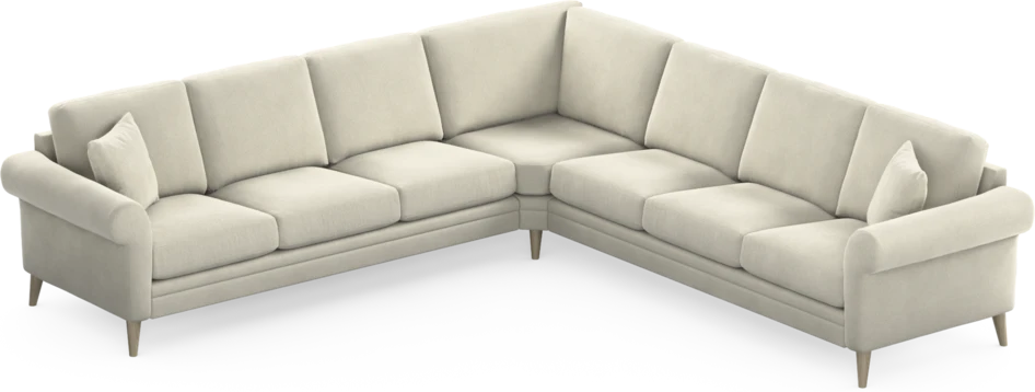 Eden - Hörnsoffa, 3+3-sits - Vit