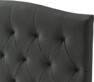 Delux Välvd - Sänggavel, 90-210 cm - Grå