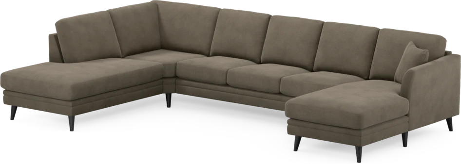 Eden - 3-sits soffa med divan vänster och schäslong höger - Beige
