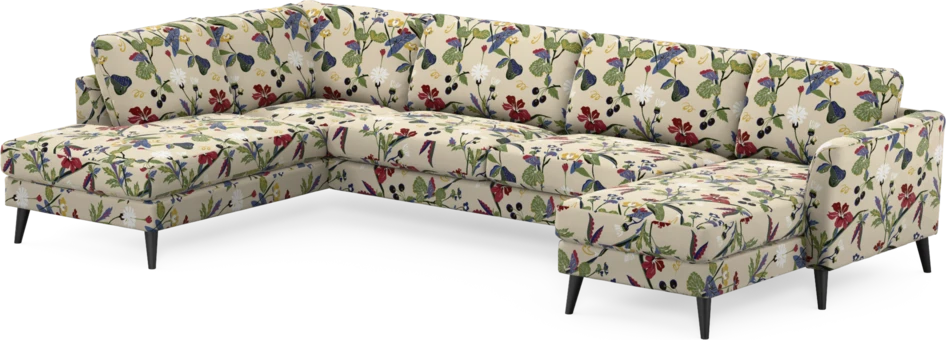 Bridge - 3-sits soffa med divan vänster och schäslong höger - Flerfärgad