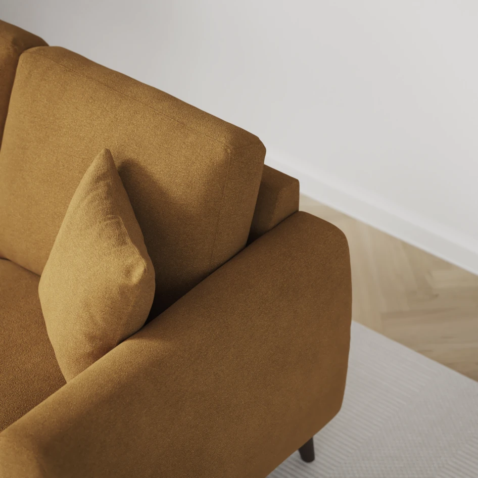 Eden - 2,5-sits soffa svängd - Gul
