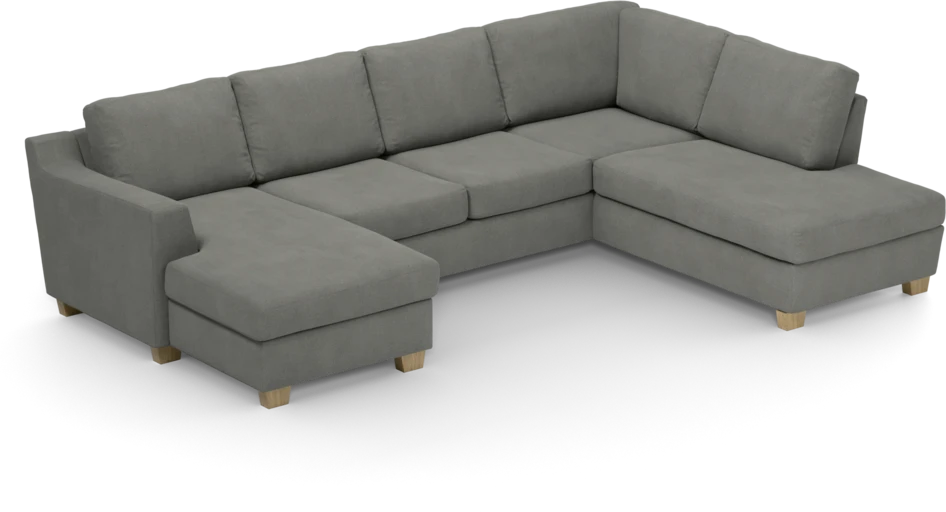 Friday - 3-sits soffa med schäslong vänster och divan höger - Grå