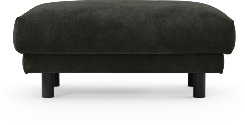 Cherrie - Fotpall 100, fast klädsel - Svart