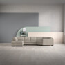 Nevada - 2-sits soffa med divan vänster och cosy hörn höger - Beige
