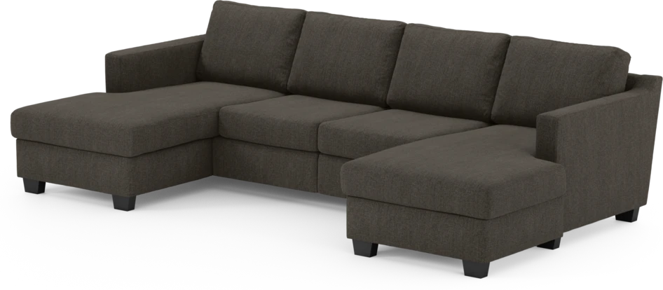 Friday - 2-sits soffa med två schäslonger - Brun