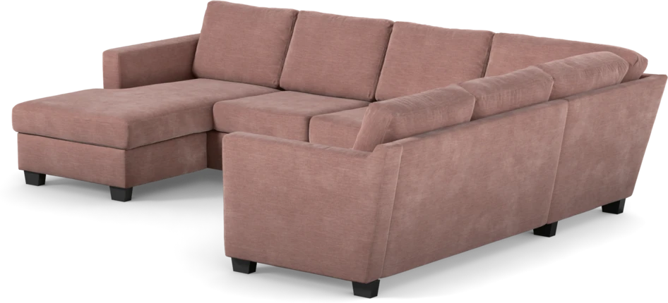 Friday - Hörnsoffa, 3+2-sits med schäslong vänster - Rosa