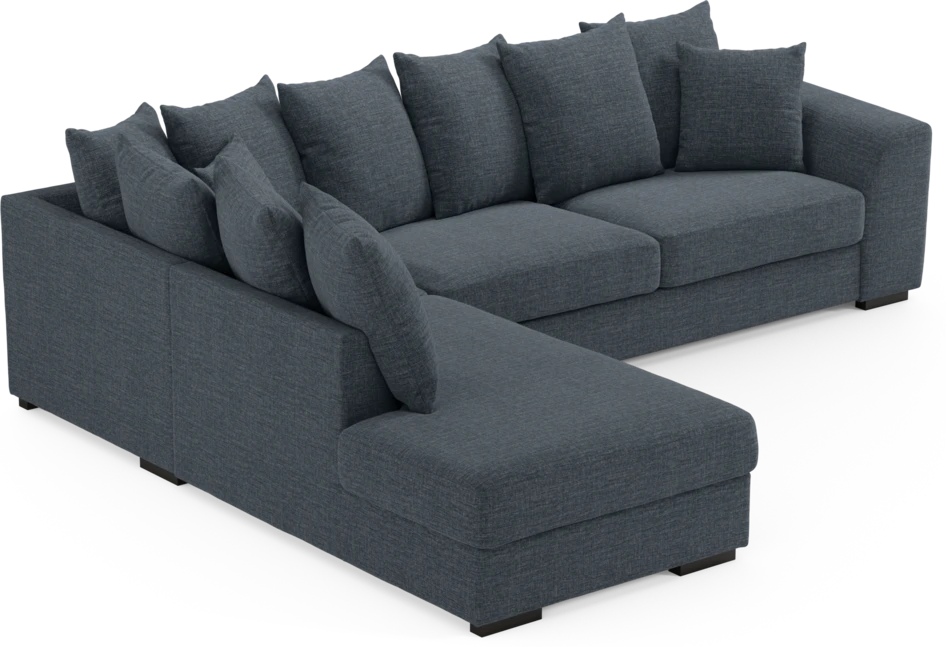 Town - 3-sits soffa med divan vänster - Blå