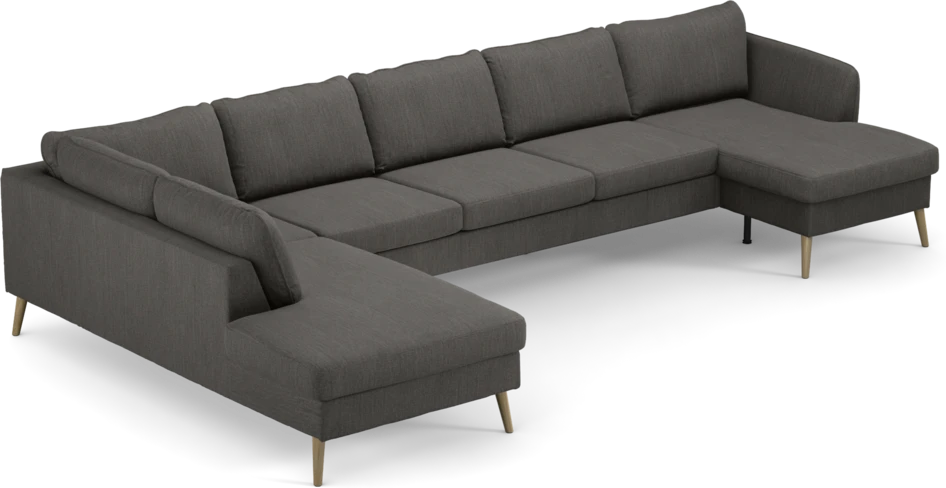 County - 4-sits soffa med divan vänster och schäslong höger - Brun